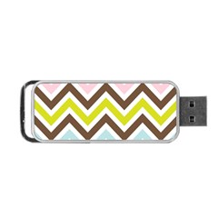 Chevrons Stripes Colors Background Portable Usb Flash (two Sides)