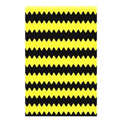 Yellow Black Chevron Wave Shower Curtain 48  X 72  (small) 