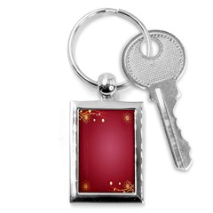 Red Background With A Pattern Key Chains (rectangle)  by Amaryn4rt