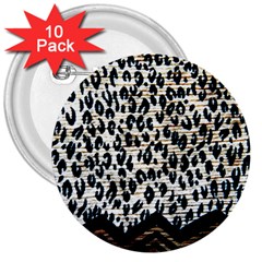 Tiger Background Fabric Animal Motifs 3  Buttons (10 Pack)  by Amaryn4rt