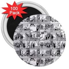 Old Comic Strip 3  Magnets (100 Pack) by Valentinaart