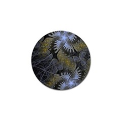 Fractal Wallpaper With Blue Flowers Golf Ball Marker (4 Pack) by Amaryn4rt