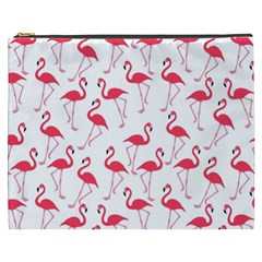 Flamingo Pattern Cosmetic Bag (xxxl)  by Valentinaart