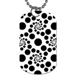 Dot Dots Round Black And White Dog Tag (One Side) Front