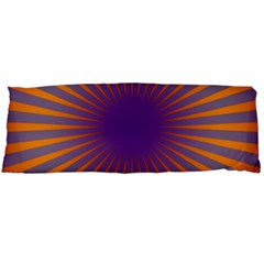 Retro Circle Lines Rays Orange Body Pillow Case (dakimakura) by Amaryn4rt