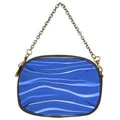 Lines Swinging Texture  Blue Background Chain Purses (one Side)  by Amaryn4rt