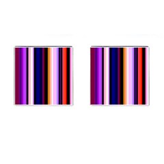 Fun Striped Background Design Pattern Cufflinks (square) by Amaryn4rt