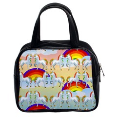 Rainbow Pony  Classic Handbags (2 Sides) by Valentinaart