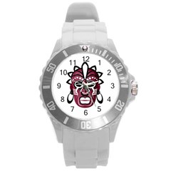 Mask Round Plastic Sport Watch (l) by Valentinaart