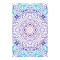 India Mehndi Style Mandala   Cyan Lilac Shower Curtain 48  X 72  (small)  by EDDArt