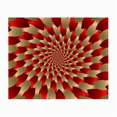 Fractal Red Petal Spiral Small Glasses Cloth (2-side) by Amaryn4rt