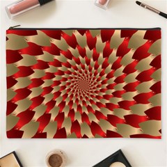 Fractal Red Petal Spiral Cosmetic Bag (xxxl)  by Amaryn4rt