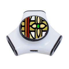 A Detail Of A Stained Glass Window 3-port Usb Hub by Amaryn4rt