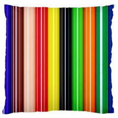 Colorful Striped Background Wallpaper Pattern Large Cushion Case (one Side) by Amaryn4rt