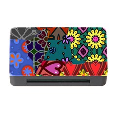 Digitally Created Abstract Patchwork Collage Pattern Memory Card Reader With Cf by Amaryn4rt