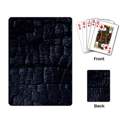 Black Burnt Wood Texture Playing Card by Amaryn4rt