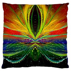 Future Abstract Desktop Wallpaper Large Flano Cushion Case (one Side) by Amaryn4rt