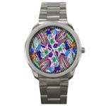 Wallpaper Created From Coloring Book Sport Metal Watch Front