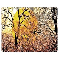 Summer Sun Set Fractal Forest Background Double Sided Flano Blanket (medium) 