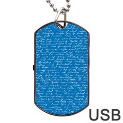 Handwriting Dog Tag Usb Flash (two Sides)