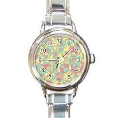 Pattern Round Italian Charm Watch by Valentinaart