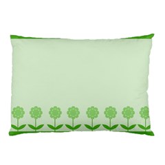 Floral Stripes Card In Green Pillow Case