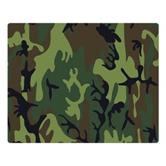 Military Camouflage Pattern Double Sided Flano Blanket (large) 