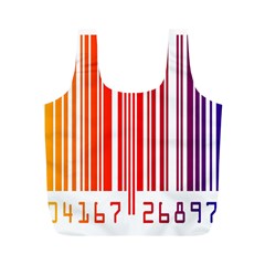 Colorful Gradient Barcode Full Print Recycle Bags (m)  by Simbadda