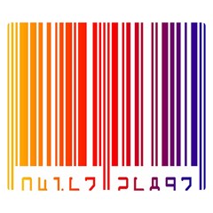 Colorful Gradient Barcode Double Sided Flano Blanket (small) 