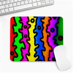 Digitally Created Abstract Squiggle Stripes Large Mousepads by Simbadda