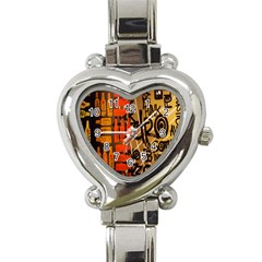 Graffiti Bottle Art Heart Italian Charm Watch by Simbadda