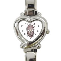 Scary Vampire Drawing Heart Italian Charm Watch by dflcprints