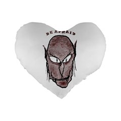 Scary Vampire Drawing Standard 16  Premium Heart Shape Cushions by dflcprints