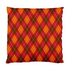 Argyle Pattern Background Wallpaper In Brown Orange And Red Standard Cushion Case (one Side) by Simbadda