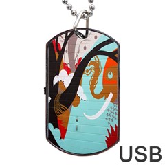 Colorful Graffiti In Amsterdam Dog Tag Usb Flash (one Side)