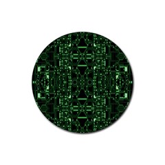 An Overly Large Geometric Representation Of A Circuit Board Rubber Round Coaster (4 Pack)  by Simbadda