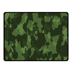 Camouflage Green Army Texture Fleece Blanket (small) by Simbadda