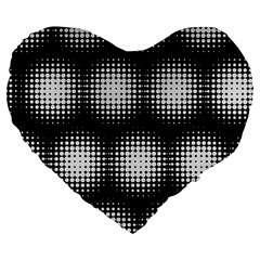 Black And White Modern Wallpaper Large 19  Premium Heart Shape Cushions by Simbadda