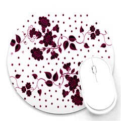 Floral Pattern Round Mousepads