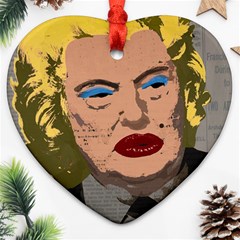 Happy Birthday Mr  President  Heart Ornament (two Sides) by Valentinaart