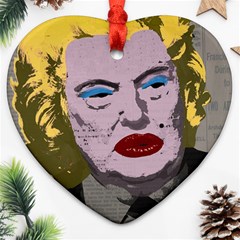 Happy Birthday Mr  President  Heart Ornament (two Sides) by Valentinaart