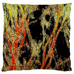 Artistic Effect Fractal Forest Background Large Flano Cushion Case (two Sides)