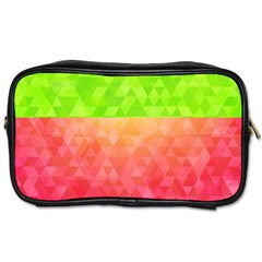 Colorful Abstract Triangles Pattern  Toiletries Bags 2-side by TastefulDesigns