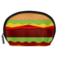 Vector Burger Time Background Accessory Pouches (large)  by Simbadda