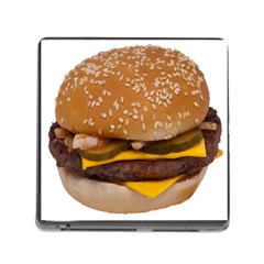 Cheeseburger On Sesame Seed Bun Memory Card Reader (square) by Simbadda