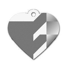 Gradient Base Dog Tag Heart (two Sides)