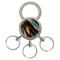 Abstract 3d 3-ring Key Chains by Simbadda