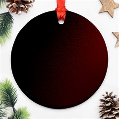 Abstract Dark Simple Red Round Ornament (two Sides)