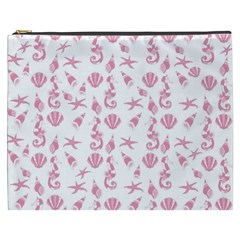 Seahorse Pattern Cosmetic Bag (xxxl)  by Valentinaart