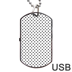 Polka Dots Dog Tag Usb Flash (two Sides)